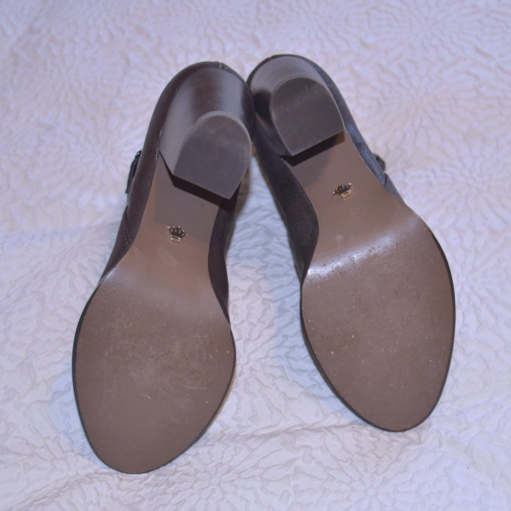 Ina Original Bronze Snake Pattern Block Heel Boot… - image 6